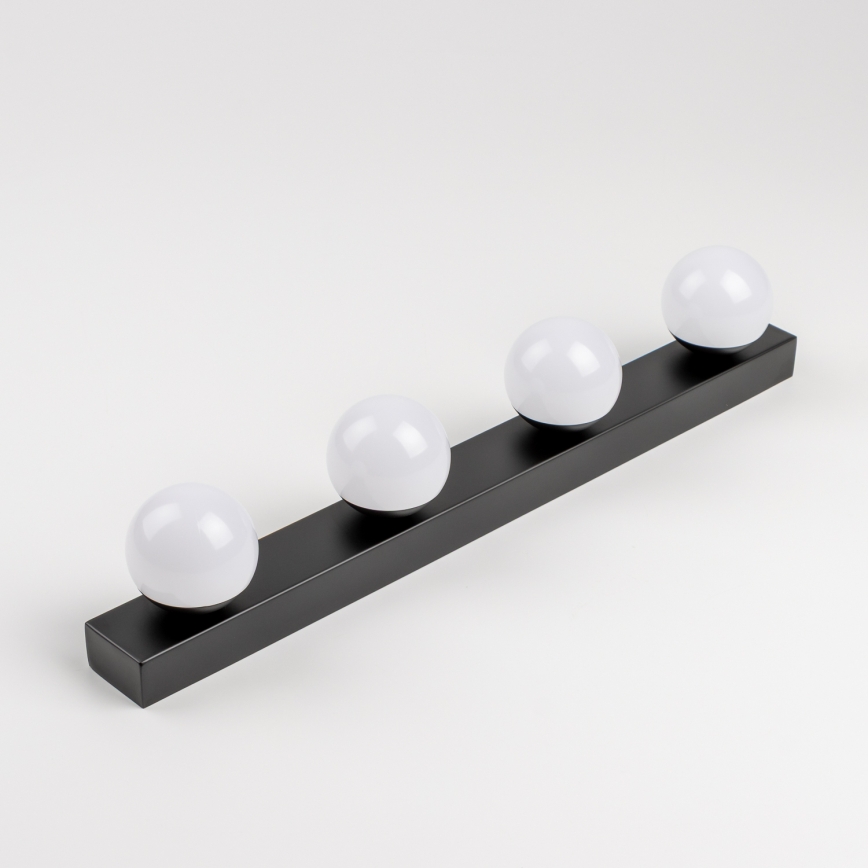 Brilagi - LED kopalniška osvetlitev za ogledalo HOLLYWOOD 4xLED/3W/230V 53 cm IP44 črna