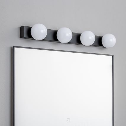 Brilagi - LED kopalniška osvetlitev za ogledalo HOLLYWOOD 4xLED/3W/230V 53 cm IP44 črna