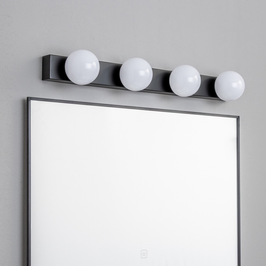 Brilagi - LED kopalniška osvetlitev za ogledalo HOLLYWOOD 4xLED/3W/230V 53 cm IP44 črna