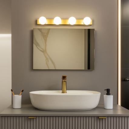 Brilagi - LED kopalniška osvetlitev za ogledalo HOLLYWOOD 4xLED/3W/230V 53 cm IP44 zlata