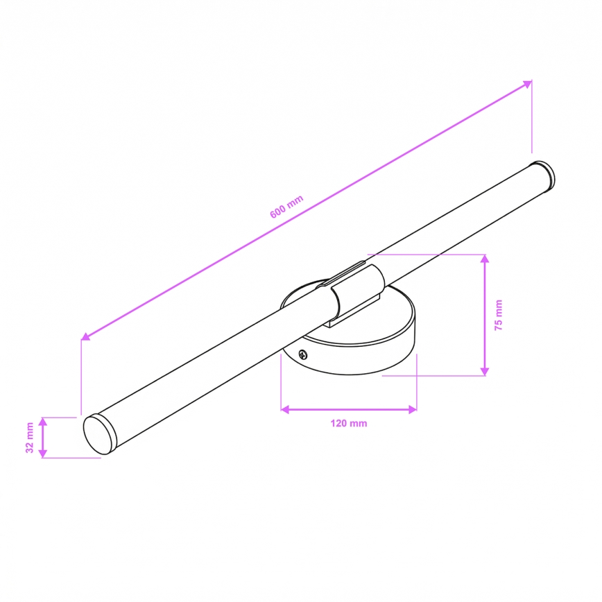 Brilagi - LED kopalniška osvetlitev za ogledalo LARA LED/10W/230V 60 cm IP44 sijajni krom
