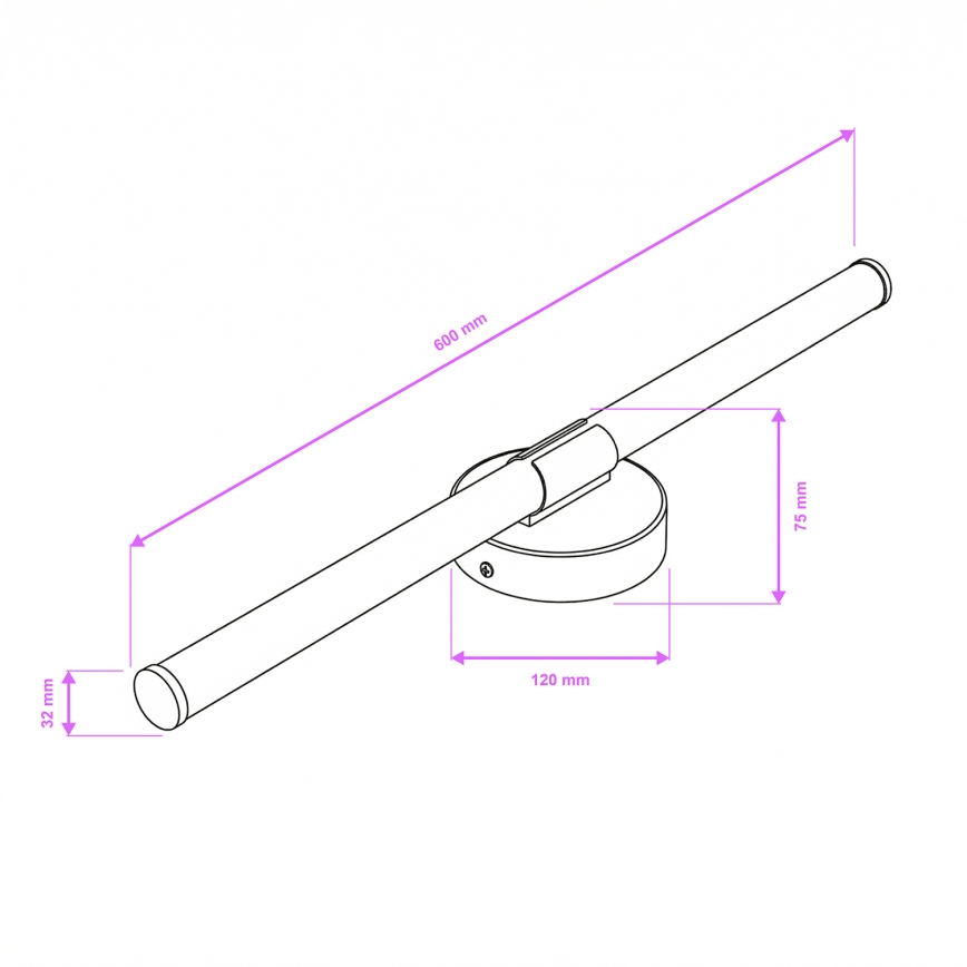 Brilagi - LED osvetlitev za kopalniško ogledalo LARA LED/10W/230V 60 cm IP44 zlata