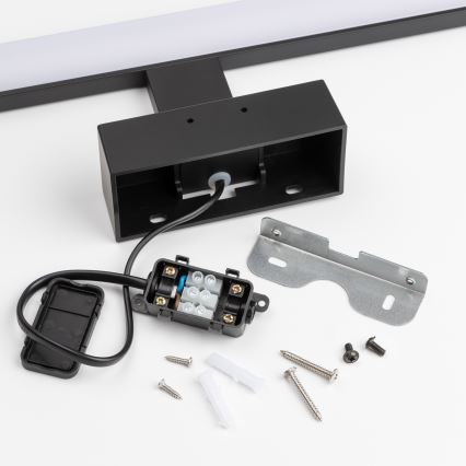 Brilagi - LED kopalniška osvetlitev za ogledalo 3 v 1 VESTRA LED/15W/230V 80 cm IP44 črna