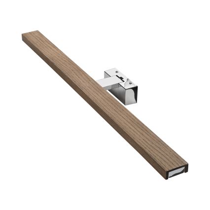 BRILAGI - Kopalniška osvetlitev za ogledalo WOODY MIRROR 3v1 LED/15W/230V 80 cm IP44 sijajni krom/hrast oreh