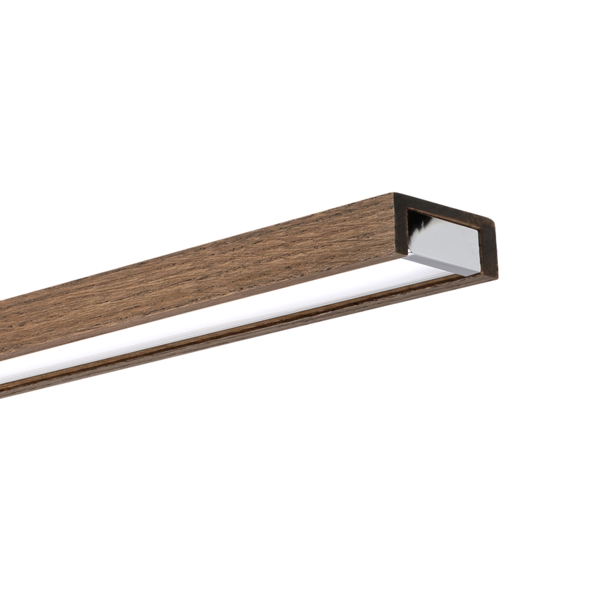 BRILAGI - Kopalniška osvetlitev za ogledalo WOODY MIRROR 3v1 LED/15W/230V 80 cm IP44 sijajni krom/hrast oreh