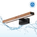Brilagi - LED kopalniška osvetlitev za ogledalo WOODY MIRROR 3v1 LED/8W/230V 40 cm IP44 črna/hrast