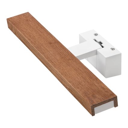 Brilagi - LED kopalniška osvetlitev za ogledalo 3 v 1 WOODY MIRROR LED/8W/230V 40 cm IP44 bela/hrast-češnja