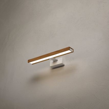 Brilagi - LED kopalniška osvetlitev za ogledalo 3 v 1 WOODY MIRROR LED/8W/230V 40 cm IP44 bela/hrast