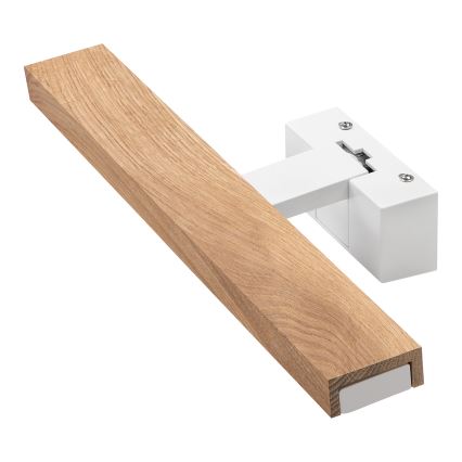 Brilagi - LED kopalniška osvetlitev za ogledalo 3 v 1 WOODY MIRROR LED/8W/230V 40 cm IP44 bela/hrast