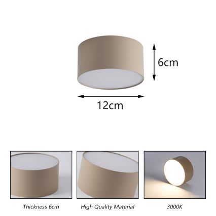 Brilagi - LED kopalniška stropna svetilka FORIS LED/14W/230V, premer 12 cm, bežna, IP44