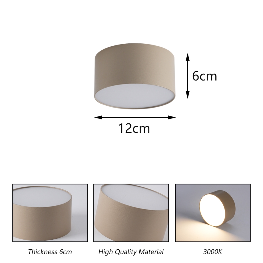 Brilagi - LED kopalniška stropna svetilka FORIS LED/14W/230V, premer 12 cm, bežna, IP44