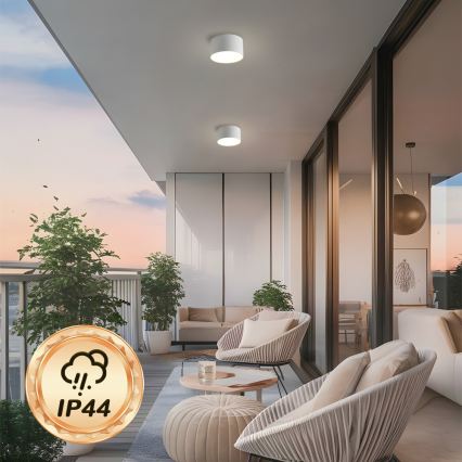 Brilagi - LED kopalniška stropna svetilka FORIS LED/9W/230V premer 9 cm bela IP44