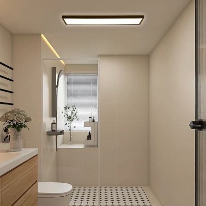 Brilagi - LED Kopalniška stropna svetilka FRAME LED/50W/230V 120x30 cm IP44 črna
