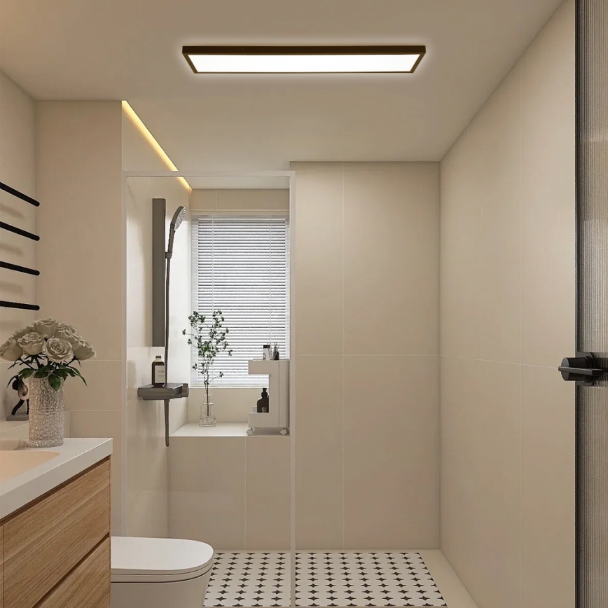 Brilagi - LED Kopalniška stropna svetilka FRAME LED/50W/230V 120x30 cm IP44 črna
