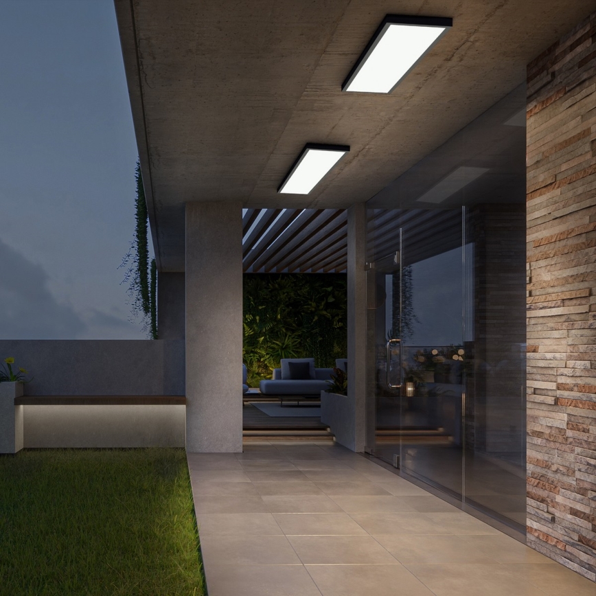 Brilagi - LED Kopalniška stropna svetilka FRAME LED/50W/230V 120x30 cm IP44 črna
