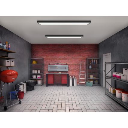 Brilagi - LED Kopalniška stropna svetilka FRAME LED/50W/230V 120x30 cm IP44 črna