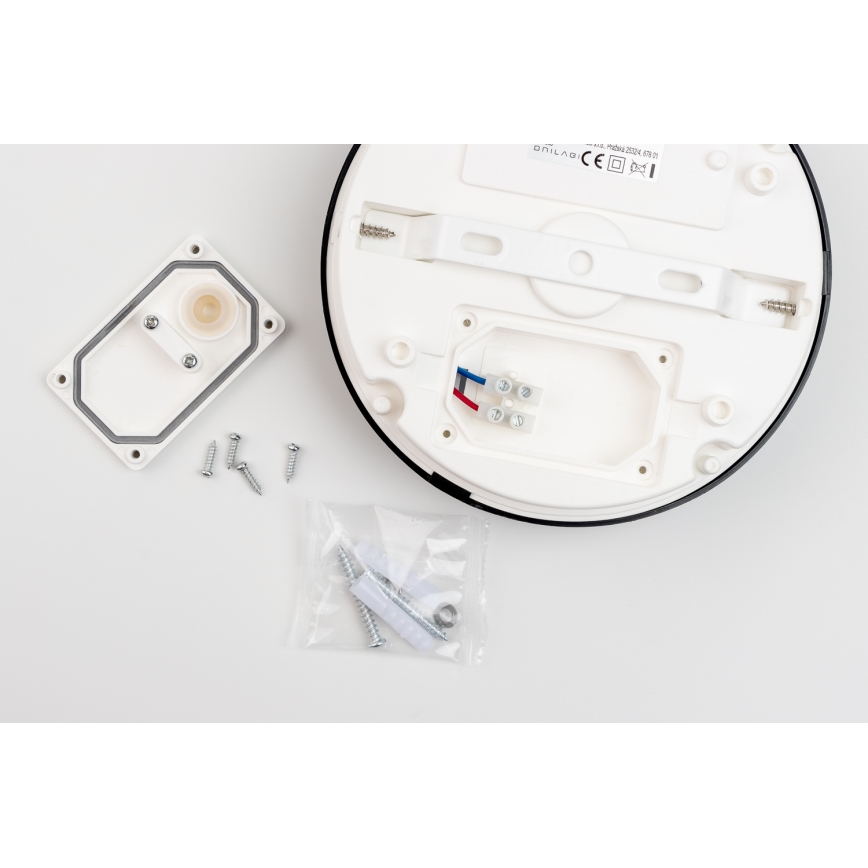 Brilagi - LED Kopalniška stropna svetilka PERA LED/18W/230V pr. 22 cm IP65 črna