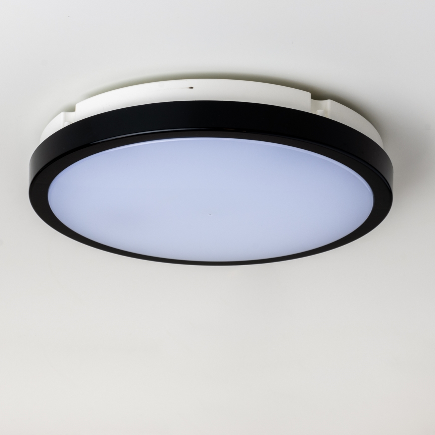 Brilagi - LED Kopalniška stropna svetilka PERA LED/24W/230V pr. 28 cm IP65 črna