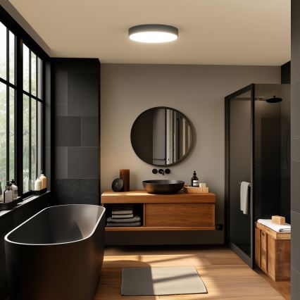 Brilagi - LED kopalniška stropna svetilka POOL LED/36W/230V 3000/4000/5500K Ø 40 cm IP54 črna
