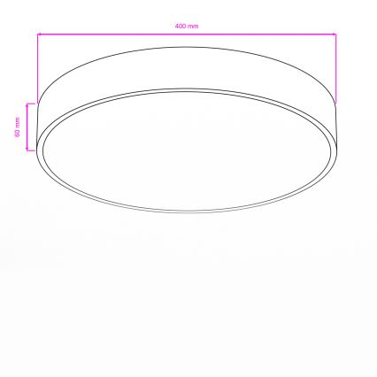 Brilagi - LED kopalniška stropna svetilka POOL LED/36W/230V 3000/4000/5500K Ø 40 cm IP54 črna
