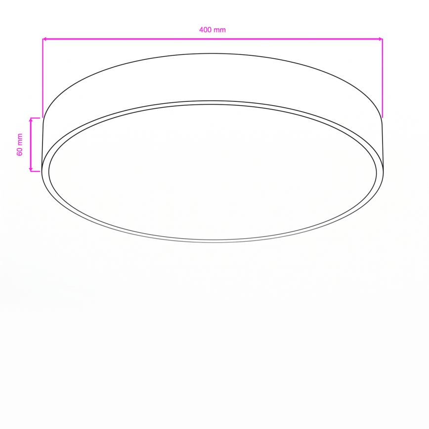 Brilagi - LED kopalniška stropna svetilka POOL LED/36W/230V 3000/4000/5500K Ø 40 cm IP54 črna