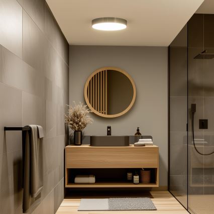 Brilagi - LED stropna svetilka za kopalnico POOL LED/36W/230V 3000/4000/5500K premer 40 cm IP54 medenina