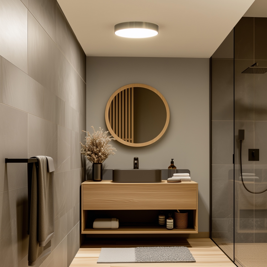 Brilagi - LED stropna svetilka za kopalnico POOL LED/36W/230V 3000/4000/5500K premer 40 cm IP54 medenina