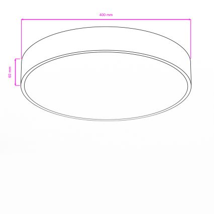 Brilagi - LED stropna svetilka za kopalnico POOL LED/36W/230V 3000/4000/5500K premer 40 cm IP54 medenina