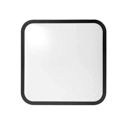 Brilagi - LED kopalniška stropna svetilka s senzorjem ZENNA LED/12W/230V 24x24 cm IP44 črna + daljinski upravljalnik