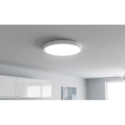 Brilagi - LED kopalniško stropno svetilo z senzorjem ZENNA LED/24W/230V, premer 35 cm, IP44, belo