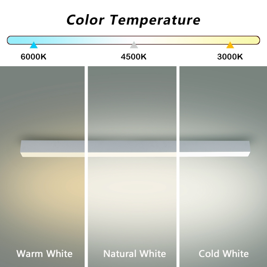 Brilagi - LED kopalniško stropno svetilo SLEEKLINE LED/40W/230V 3000/4500/6000K srebrno IP44