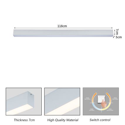 Brilagi - LED kopalniško stropno svetilo SLEEKLINE LED/40W/230V 3000/4500/6000K srebrno IP44