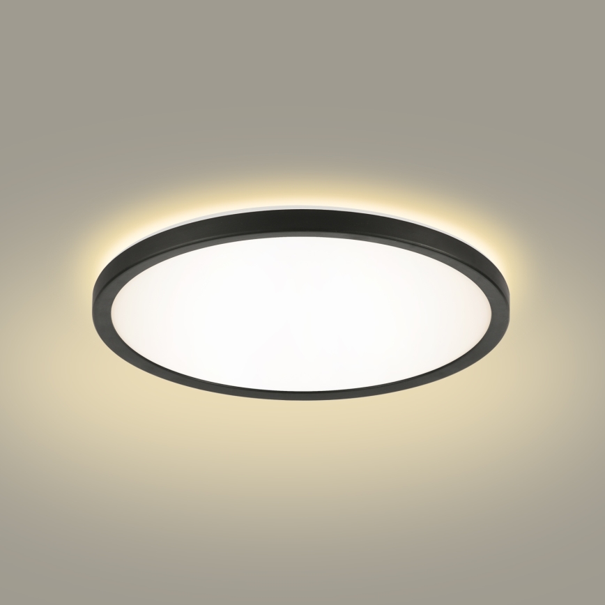 Brilagi - LED Kopalniška stropna svetilka ULTRA SLIM LED/12W/230V pr. 22,5 cm črna IP54