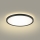 Brilagi - LED Kopalniška stropna svetilka ULTRA SLIM LED/12W/230V pr. 22,5 cm črna IP54