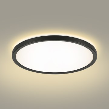 Brilagi - LED Kopalniška stropna svetilka ULTRA SLIM LED/24W/230V pr. 42 cm črna IP54