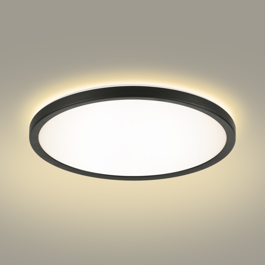 Brilagi - LED Kopalniška stropna svetilka ULTRA SLIM LED/24W/230V pr. 42 cm črna IP54