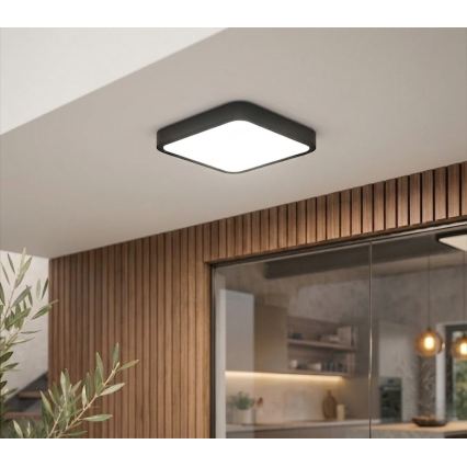 Brilagi - LED kopalniško stropno svetilo ZENNA LED/18W/230V 28,5x28,5 cm IP44 črna