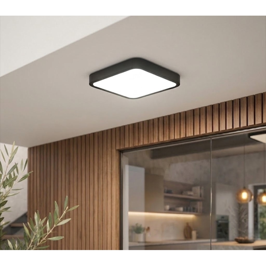 Brilagi - LED kopalniško stropno svetilo ZENNA LED/18W/230V 28,5x28,5 cm IP44 črna