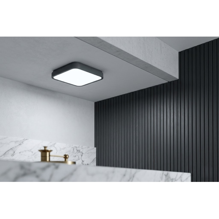 BRILAGI - LED stropna svetilka za kopalnico ZENNA LED/24W/230V 34,5x34,5 cm IP44 antracit