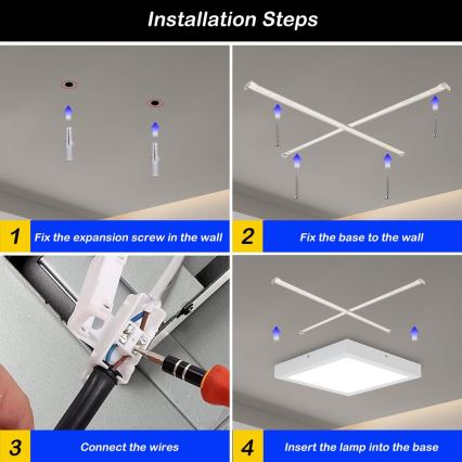 Brilagi - LED Kopalniška stropna svetilka FRAME LED/24W/230V 3000/4000/6000K IP44 bela