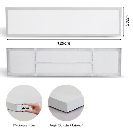 Brilagi - LED Kopalniška stropna svetilka FRAME LED/50W/230V 30x120 cm 3000/4000/6000K IP44 bela