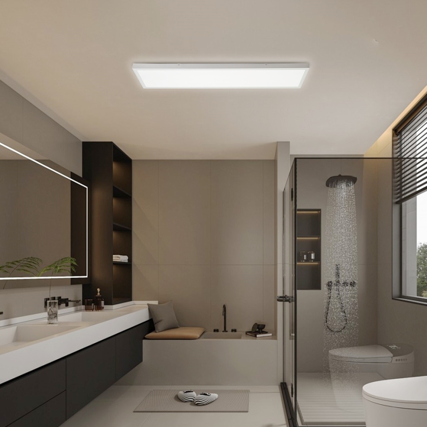 Brilagi - LED Kopalniška stropna svetilka FRAME LED/50W/230V 30x120 cm 3000/4000/6000K IP44 bela