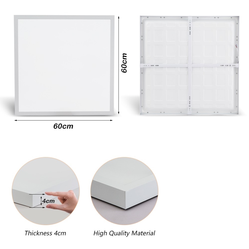 Brilagi - LED Kopalniška stropna svetilka FRAME LED/50W/230V 60x60 cm 3000/4000/6000K IP44 bela