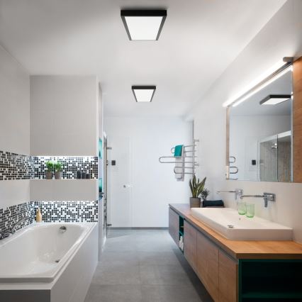 Brilagi - LED Kopalniška stropna svetilka FRAME LED/50W/230V 30x120 cm 3000/4000/6000K IP44 črna
