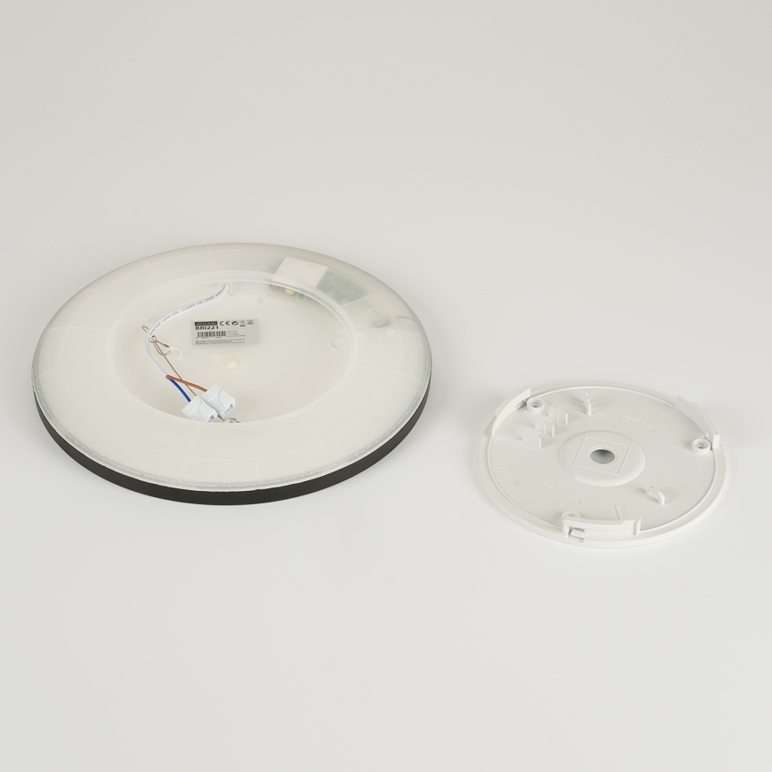 Brilagi - LED Kopalniška stropna svetilka ULTRA SLIM LED/12W/230V pr. 22,5 cm črna IP54