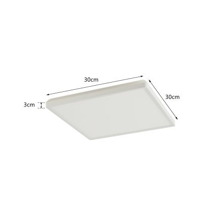 Brilagi - LED Kopalniška stropna svetilka ULTRA SLIM LED/18W/230V 30x30 cm bela IP54
