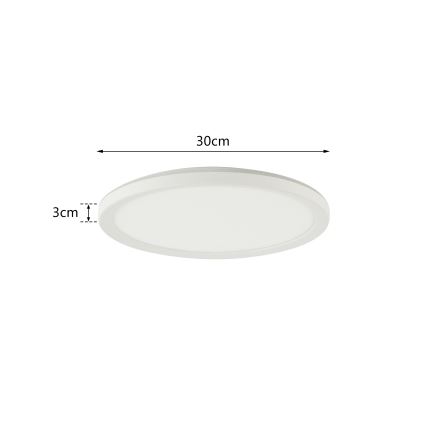 Brilagi - LED Kopalniška stropna svetilka ULTRA SLIM LED/18W/230V pr. 30 cm bela IP54