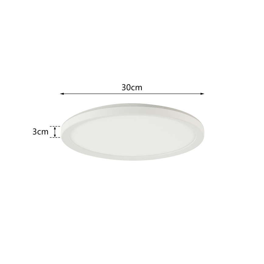 Brilagi - LED Kopalniška stropna svetilka ULTRA SLIM LED/18W/230V pr. 30 cm bela IP54