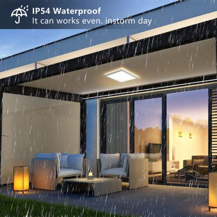 Brilagi - LED Kopalniška stropna svetilka ULTRA SLIM LED/24W/230V 42x42 cm bela IP54