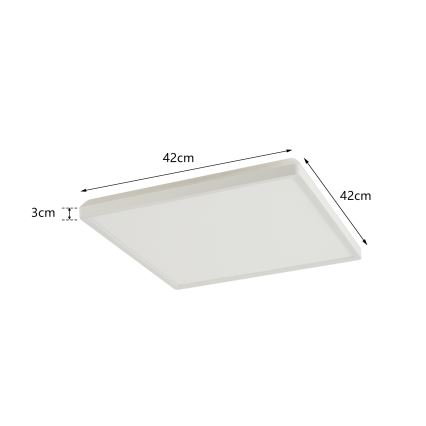 Brilagi - LED Kopalniška stropna svetilka ULTRA SLIM LED/24W/230V 42x42 cm bela IP54